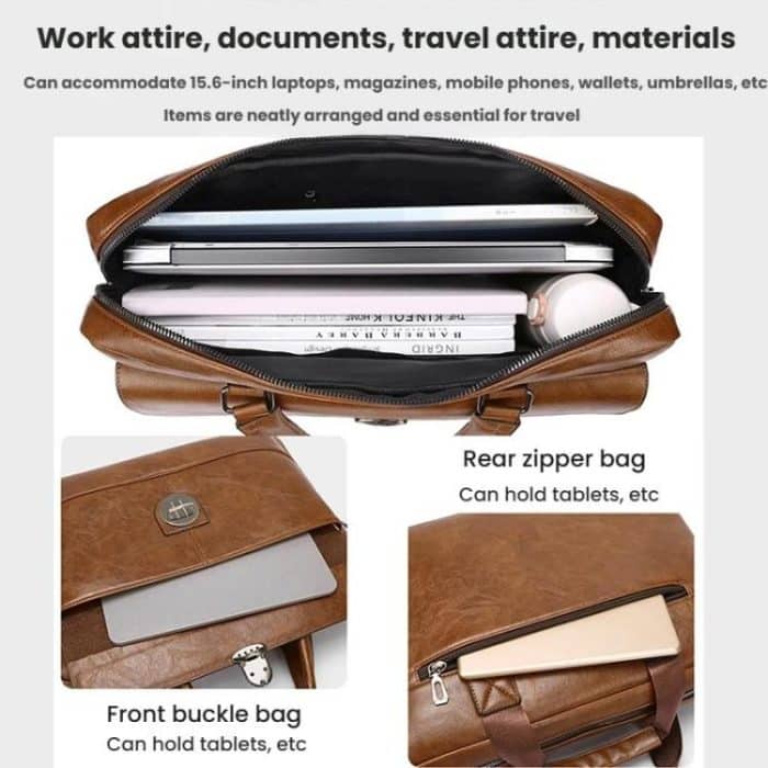 WEIXIER T616 Men Commuter Briefcase Large Capacity Document Laptop Bag – Bild 5