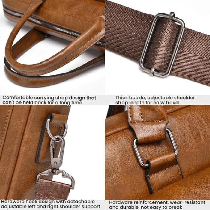 WEIXIER T616 Men Commuter Briefcase Large Capacity Document Laptop Bag – Bild 7