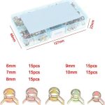 M6/M10 Automotive Fuel Line Mini Spring Hose Clamp Set, 75pcs /Set – Bild 3