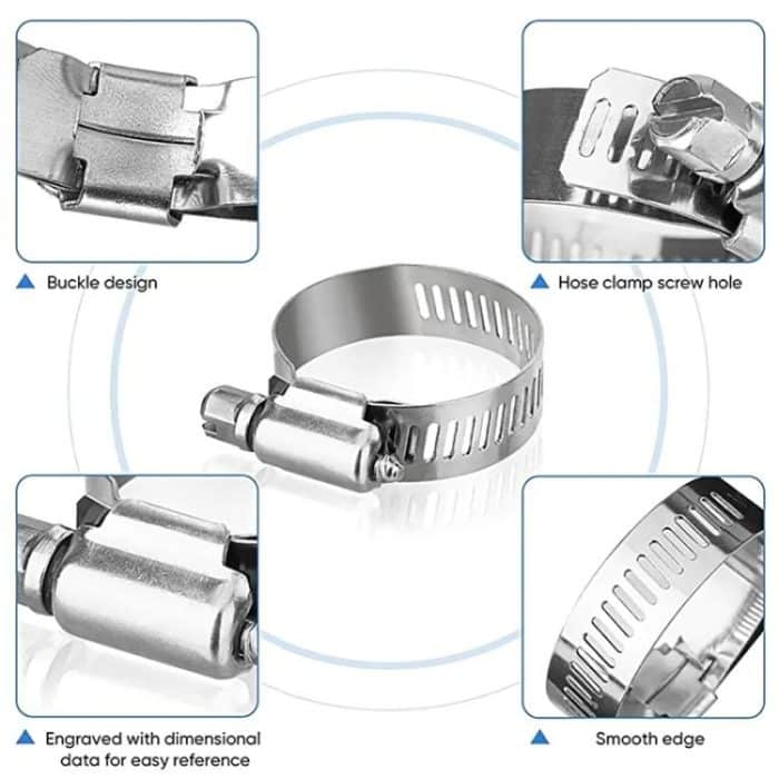 40pcs /Set Stainless Steel American-Style Heavy-Duty Clamp Kit, 40pcs /Set – Bild 3