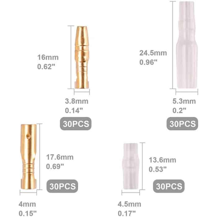 120pcs /Set Plug-in Spring Terminal Blocks + Housing Set, 120pcs /Set 3.9mm – Bild 3