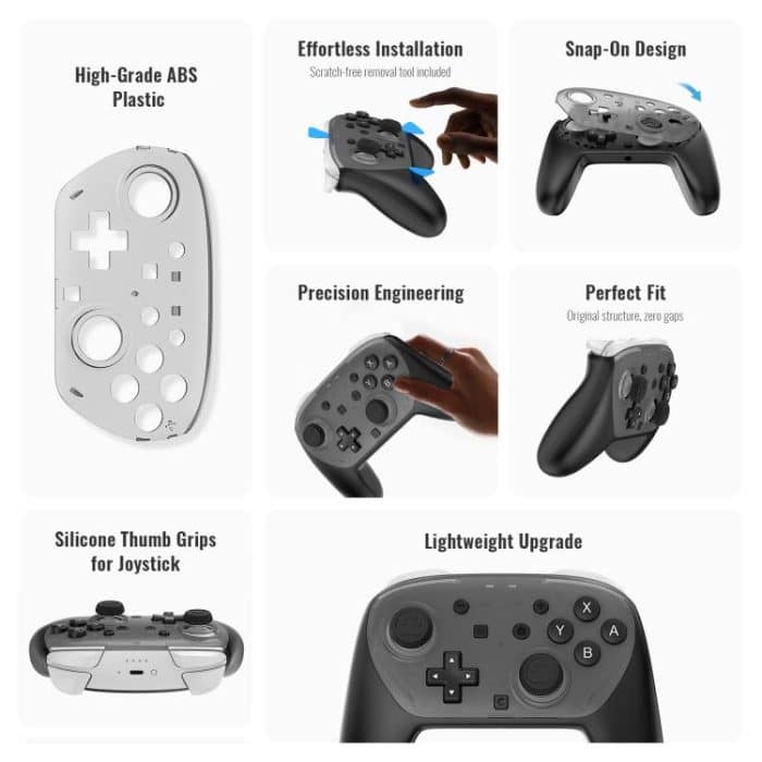 Für Nintendo Switch 2 JYS 5-in-1 Crystal Case Komplettschutzset inklusive Konsolengehäuse, Joy-con- und Pro-Controller-Abdeckung, Frontplatte, Spielekassettenhülle – Bild 11