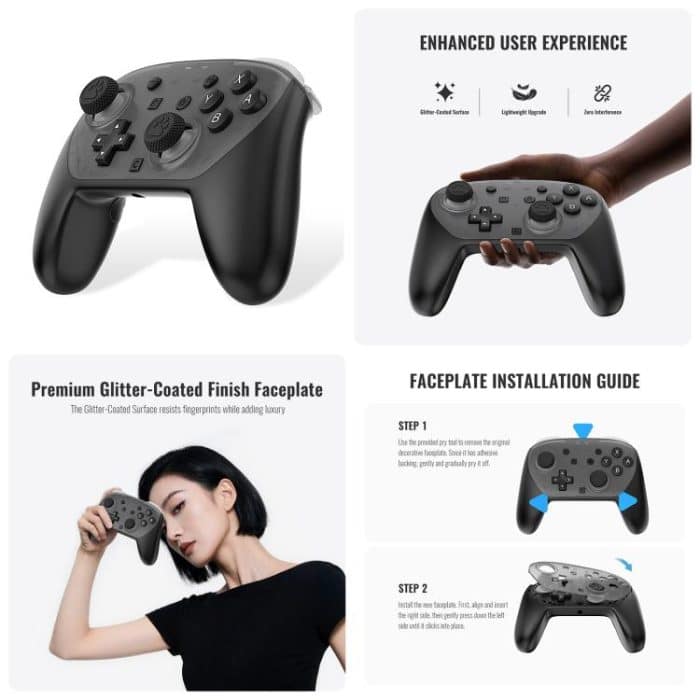 Für Nintendo Switch 2 JYS 5-in-1 Crystal Case Komplettschutzset inklusive Konsolengehäuse, Joy-con- und Pro-Controller-Abdeckung, Frontplatte, Spielekassettenhülle – Bild 10