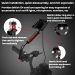 Gimbal Wooden Handle Chute Snail Gimbal Side Handle Grip,For DJI RS 4 Mini / 4 PRO / 3 / 3 Mini / 3 PRO / 2, Single Handle, With Chute, With Chute And Snail Gimbal – Bild 3