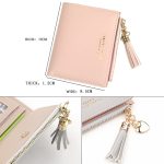 Kurze, kreuzgestreifte Suzip-Geldbörse für Damen – Bild 4