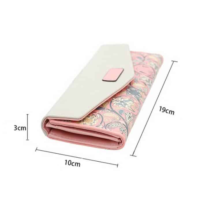 Lange Leder-Geldbörsen mit Blumenmuster, Geldbeutel für Damen – Bild 3