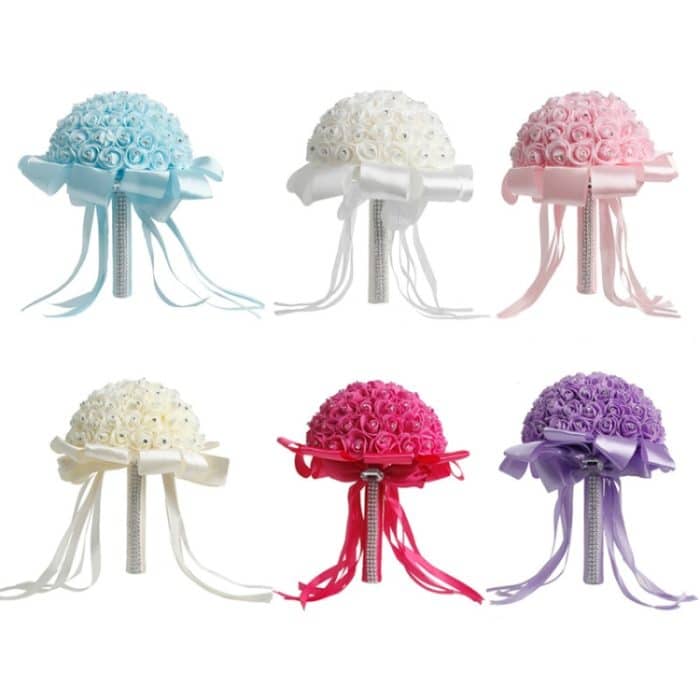 Braut hält Blumenstrauß kreative Simulation hält Blumenstrauß Hochzeitszubehör – Bild 5