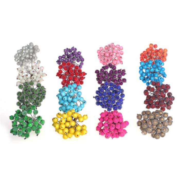 80PCS 12mm Simulation Beere Frost Rot Kleine Frucht Schaum Beere DIY Zubehör Blumen Arrangement Material – Bild 3