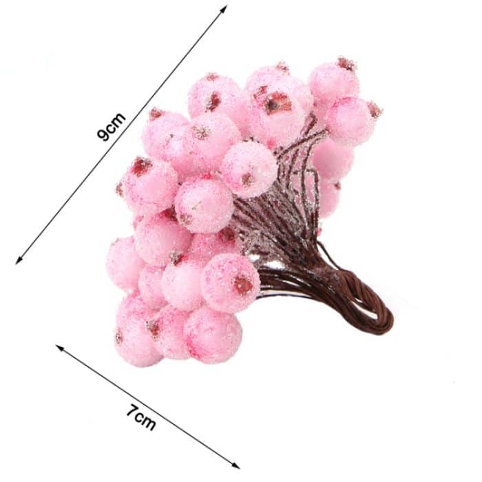 80PCS 12mm Simulation Beere Frost Rot Kleine Frucht Schaum Beere DIY Zubehör Blumen Arrangement Material – Bild 6