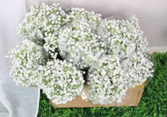 Rustikales künstliches Dekor Haupttisch Hochzeit Blume Kunststoff Gypsophila Babysbreath – Bild 4