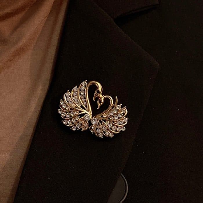 Kristall-Schwan-Brosche, Tier-Strass-Brosche für Damen – Bild 4