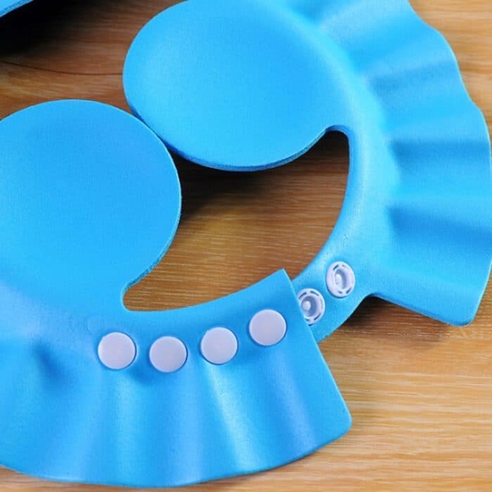 3 Stück sichere Baby-Duschhaube, Kinder-Bademütze, verstellbare Baby-Duschhaube, schützt die Augen, Haarwaschschutz für Kinder, wasserdichte Kappe, Pink+wave, Pink+earflaps, Yellow+earflaps, Blue+earflaps, Yellow+wave, Blue+wave, Yellow+Round, Blue+Rou... – Bild 5