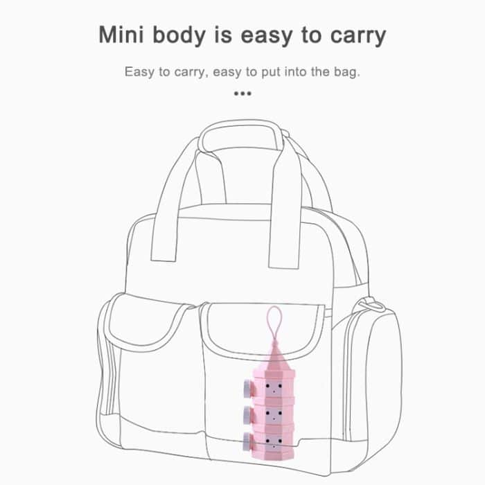 Tragbare, abnehmbare, geschichtete Milchpulverbox für den Außenbereich, versiegelte Milchpulverbox für Babys, 3 Grids, 4 Grids – Bild 4