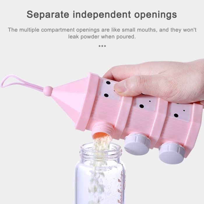 Tragbare, abnehmbare, geschichtete Milchpulverbox für den Außenbereich, versiegelte Milchpulverbox für Babys, 3 Grids, 4 Grids – Bild 5