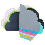 Kinder Wolke Silikon Tischset wasserdichte Umweltschutz Student Tischset, White, Black, Yellow, Blue, Green, Light Pink, Dark Gray, Light Blue, Light Green, Light Gray, Dark  Pink – Bild 2