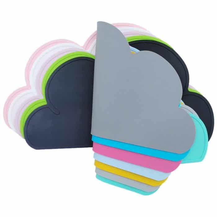 Kinder Wolke Silikon Tischset wasserdichte Umweltschutz Student Tischset, White, Black, Yellow, Blue, Green, Light Pink, Dark Gray, Light Blue, Light Green, Light Gray, Dark  Pink – Bild 2