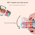 400 ml Babyflasche Silikon Kinder Trinkbecher Hüpfende Öffnung mit Griff mit Cartoon-Muster Baby Trinkbecher – Bild 7