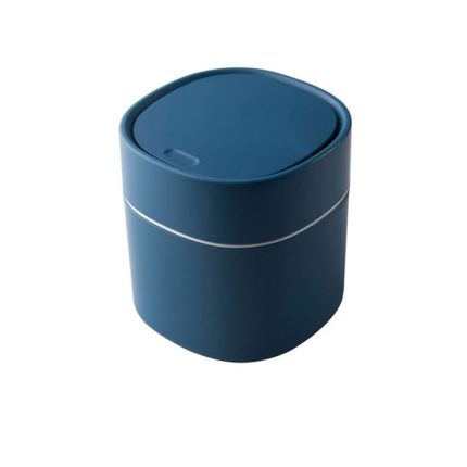 Haushalts-Mini-Desktop-Mülleimer mit abgedeckter Schmutzaufbewahrung, Reinigungszylinderbox, Push-type, Flip Lip