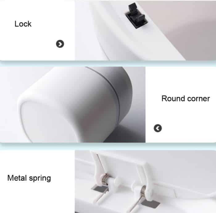 Haushalts-Mini-Desktop-Mülleimer mit abgedeckter Schmutzaufbewahrung, Reinigungszylinderbox, Push-type, Flip Lip – Bild 3