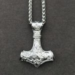 Mjolnir Anhänger Wikinger Schutztalisman Hammer Halskette – Bild 2