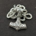 Mjolnir Anhänger Wikinger Schutztalisman Hammer Halskette – Bild 7