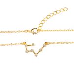 Mode Zirkon Anhänger Sternzeichen Wächter Halskette kurze Schlüsselbeinkette – Bild 4