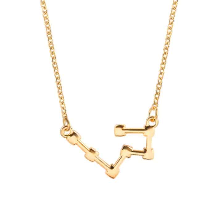 Mode Zirkon Anhänger Sternzeichen Wächter Halskette kurze Schlüsselbeinkette – Bild 5