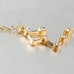 Mode Zirkon Anhänger Sternzeichen Wächter Halskette kurze Schlüsselbeinkette – Bild 6