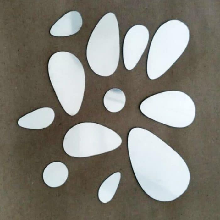 12 PCS/S 3D Spiegel Abnehmbare Wand Aufkleber Für Wohnzimmer Schlafzimmer TV Hintergrund Spiegel Wandbild Wand Dekor – Bild 4