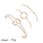 Punk Einfache Doppelknotenschleife Metallkette Armband Böhmischer Retro-Schmuck – Bild 3