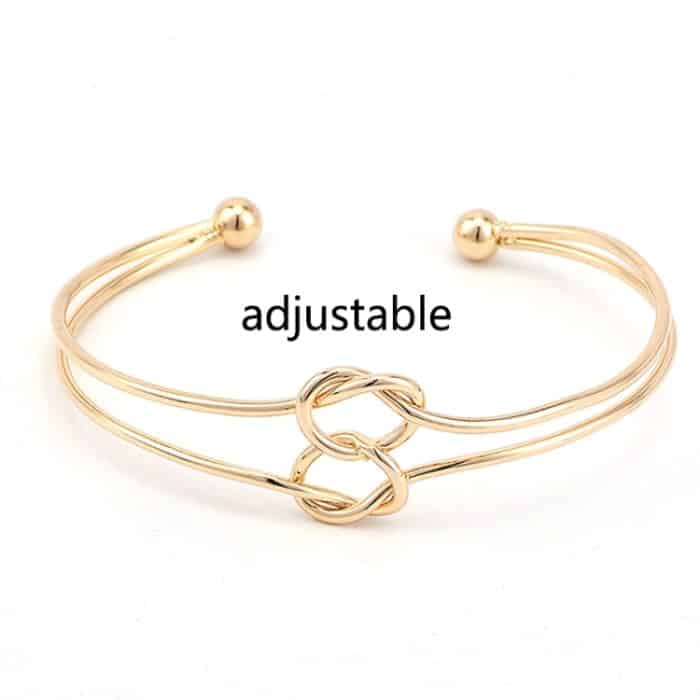 Punk Einfache Doppelknotenschleife Metallkette Armband Böhmischer Retro-Schmuck – Bild 6