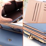 Kurze Damen-Geldbörse mit mehreren Kartenfächern, dreifach gefaltet – Bild 6