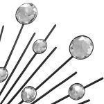 Kreative Wanduhr Kristall Silber Schmiedeeisen Wanduhr Persönlichkeit Kunst Dekoration Wohnzimmer Schlafzimmer Uhr – Bild 6