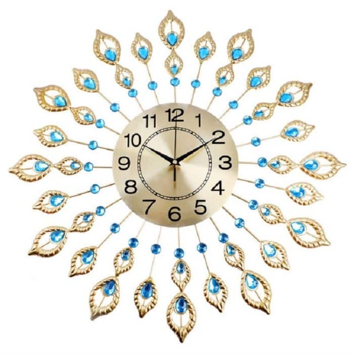 Kreative Pfauen-Wanduhr, Persönlichkeit, stumm, Wohnzimmer-Dekoration, Peacock Wall Clock – Bild 2