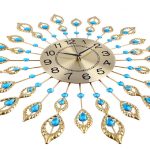 Kreative Pfauen-Wanduhr, Persönlichkeit, stumm, Wohnzimmer-Dekoration, Peacock Wall Clock – Bild 3