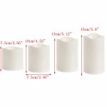 Zylindrische elektronische LED-Kerzenlicht-Simulations-Hochzeits-Kerzenkerze, 15x7.5cm, 13x7.5cm, 10x7.5cm, 7.5x7.5cm, 7.5x7.5cm with remote control, 10x7.5cm with remote control, 13cm with remote control, 15x7.5cm with remote control – Bild 3