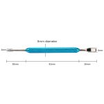 Ausgefallene Kaffee-Zugblumennadel aus Edelstahl mit geschnitztem Stab und Häkelblumennadel – Bild 3