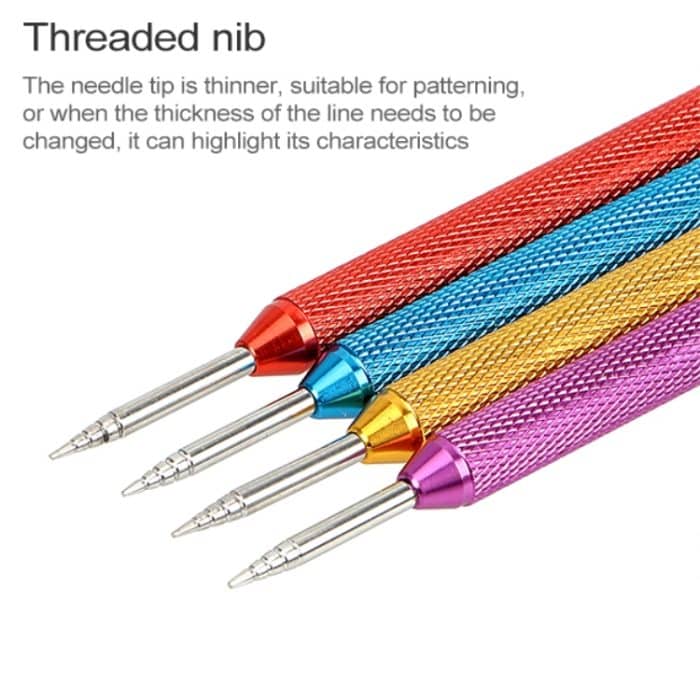 Ausgefallene Kaffee-Zugblumennadel aus Edelstahl mit geschnitztem Stab und Häkelblumennadel – Bild 4