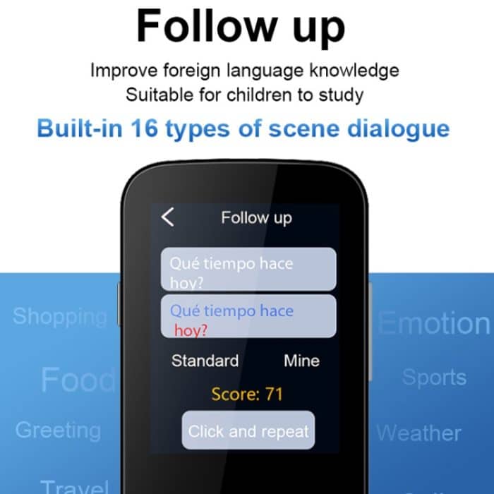 T10 Tragbarer WIFI-Smart-Sprachübersetzer Smart Business Travel Echtzeit-KI-Übersetzer-Übersetzungsmaschine – Bild 6