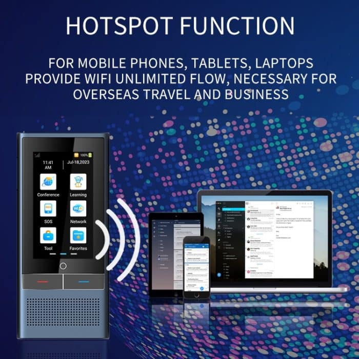 Boeleo BF301(W1 3.0) 2,8-Zoll-Bildschirm, intelligenter Sprachübersetzer für Geschäftsreisen, 1 GB + 8 GB, unterstützt 117 Sprachen-Übersetzung – Bild 11