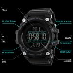 SKMEI 1384 Multifunktionale Herren-Outdoor-Mode, nachtleuchtende, wasserdichte LED-Digitaluhr – Bild 6