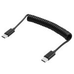1 m USB-C / Typ C zu USB 3.1 Typ C Daten- und Ladefeder-Spiralkabel, 1 m USB-C / Typ-C auf USB 3.1 Typ-C Daten- und Ladefeder-Spiralkabel