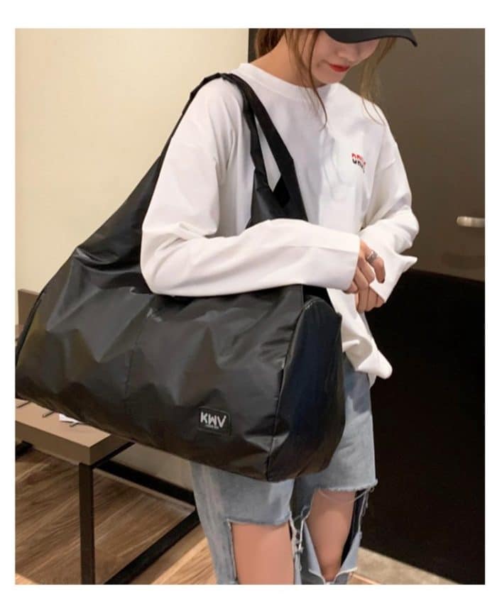 Weiche Nylon-Stoff-Schulter-Sport-Gymnastik-Yoga-Handtasche – Bild 4