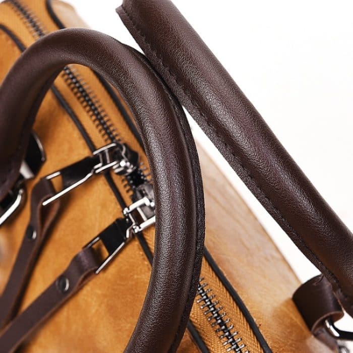 Lässige PU-Umhängetasche, Damenhandtasche, Umhängetasche mit Quaste und Katzenanhänger – Bild 7