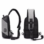 Multifunktionale, tragbare, lässige Oxford-Umhängetasche mit Kopfhöreranschluss und USB-Aufladung – Bild 6