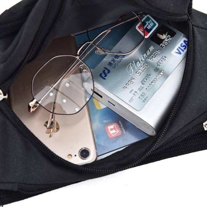 Reine Farbe Multifunktionstaschen Wasserdichte Brusttasche Taille Sporttasche – Bild 6