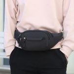 Reine Farbe Multifunktionstaschen Wasserdichte Brusttasche Taille Sporttasche – Bild 7