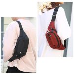 Reine Farbe Multifunktionstaschen Wasserdichte Brusttasche Taille Umhängetasche Sporttasche – Bild 6