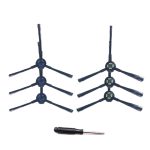 XI270 3 Paar I258 Seitenbürste + G601 schwarzer Schraubendreher für ILIFE V8S / A9 / A7 / X750 / X800 / X787 / X785