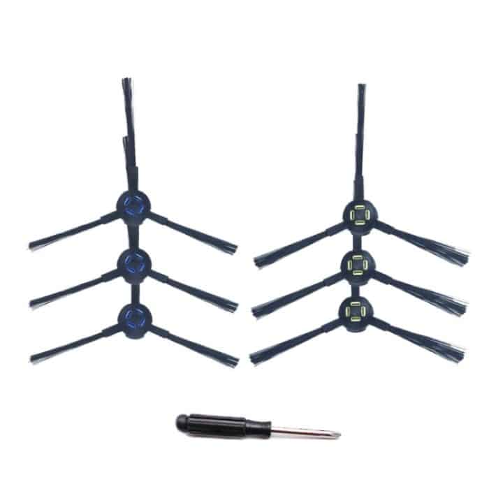 XI270 3 Paar I258 Seitenbürste + G601 schwarzer Schraubendreher für ILIFE V8S / A9 / A7 / X750 / X800 / X787 / X785 – Bild 1